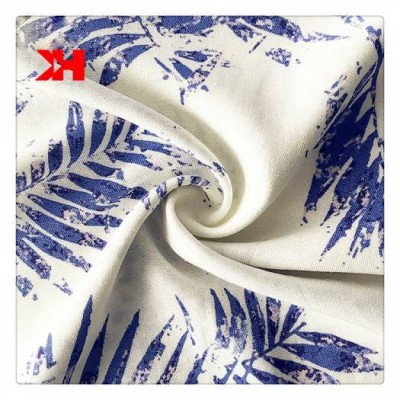 2020 New Designs Fabrics Textiles Nice Price 70% Rayon 30% Linen Printed Fabric For Linen Dress Clothes Wholesale